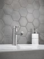 Смеситель для раковины, РМС, короткий излив, с картриджем, нержавеющая сталь, SUS124-001F