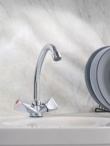 Смеситель для кухни, РМС, с кран-буксой, хром, SL119-271
