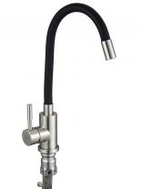 Смеситель для кухни, Solone, гибкий излив, с картриджем, черный, EZA4-F090KB