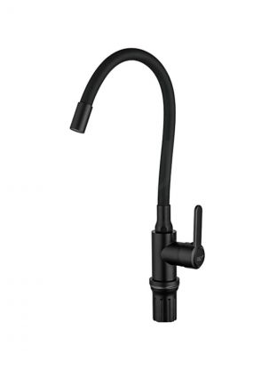 Смеситель для кухни, Frud, гибкий излив, с картриджем, черный, R42052-32