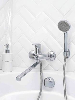 Смеситель для ванны, РМС, с картриджем, хром, SL85-006E