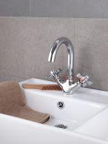 Смеситель для раковины, Frap, с кран-буксой, хром, F1324