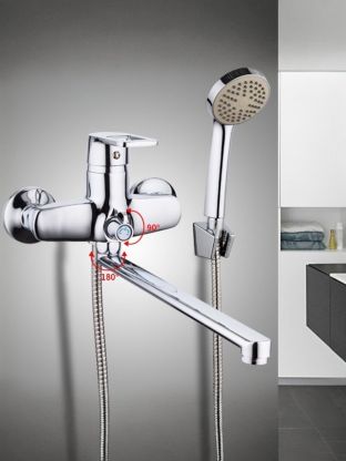 Смеситель для ванны, Frud, с картриджем, хром, R22072