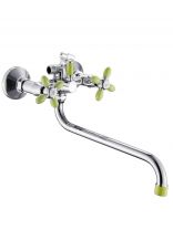 Смеситель для ванны, Эверест, с кран-буксой, зеленый, B22-071E
