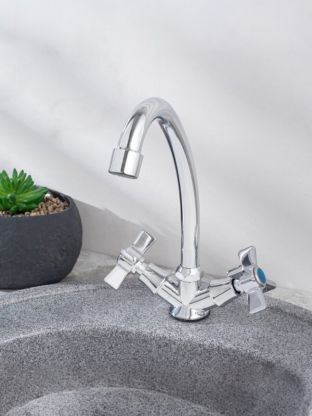 Смеситель для кухни, РМС, с кран-буксой, хром, SL118-271F