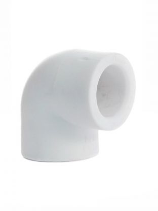 Уголок полипропилен, d32 мм, 90 °, внутренняя/внутренняя, белый, РосТурПласт
