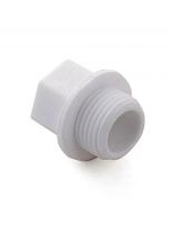 Заглушка комбинированная полипропилен, d25х3/4", наружная резьба, белая, Valfex