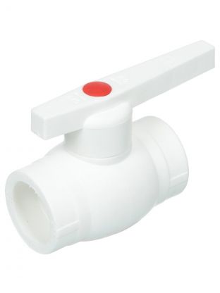 Кран шаровой стандартнопроходной optima, полипропилен, d32 мм, белый, Valfex