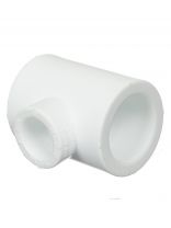 Тройник переходной полипропилен, 20х25х20 мм, белый, РосТурПласт