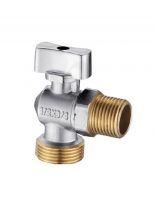 Кран для бытовых приборов, 1/2"х3/4", ш-ш, латунь, угловой, Diadonna