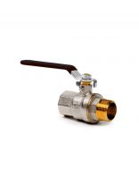 Кран для воды, 1/2'', г-ш, ручка, PN40, индивидуальная упаковка, РосТурПласт