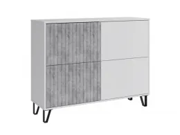 Комод Ливерпуль (ш1204*г380*в650мм) Белый/Бетон светлый