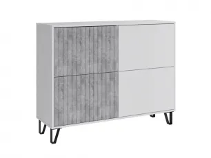 Комод Ливерпуль (ш1204*г380*в650мм) Белый/Бетон светлый