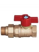 Кран для воды с американкой 3/4", прямой, ручка-бабочка, БАЗ