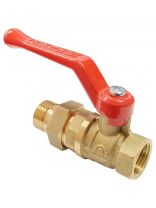 Кран для воды с американкой 3/4", прямой, ручка, Valfex