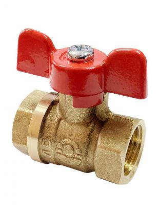 Кран для воды, 1/2'', г-г, ручка-бабочка, Valfex