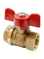 Кран для воды, 1/2'', г-г, ручка-бабочка, Valfex