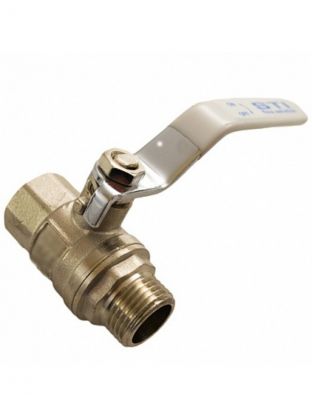 Кран для воды, 3/4", г-ш, ручка, никель, STI