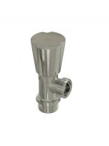 Кран для бытовых приборов, 1/2"х3/4", ш-ш, угловой, хром, РосТурПласт