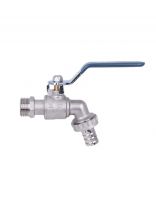 Кран водоразборный 3/4", со штуцером, ручка, AquaLink