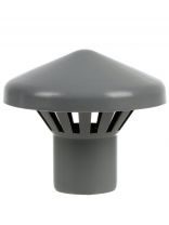 Зонт канализационный вентиляционный, 50 мм, Мультимирпласт, внутренний, серый, ЗНТ ВК 50