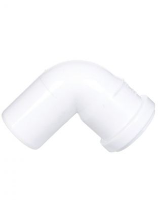 Уголок канализационный 32 мм, 90 °, РосТурПласт, белый, 27525