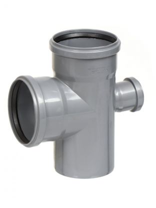 Крестовина канализационная одноплоскостная, 110х110х50 мм, 90 °, Мультимирпласт, серая, КР ВК 110х110х50 х 87.5