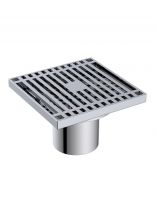 Трап канализационный прямой, 50 мм, 100х100 мм, Diadonna, нержавеющая сталь, DS43-100