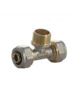 Металлопластиковый тройник d16х1/2'', наружная резьба, Frap, F311.1604