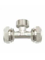 Тройник 20х1/2"х20 мм, наружная резьба, STI