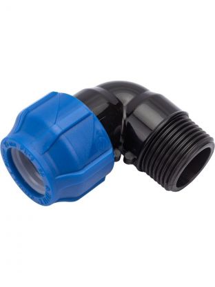 ПНД уголок d25х1", наружная резьба, Valfex