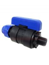 ПНД кран d32х3/4", наружная резьба, шаровой, цанга, Valfex