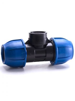 ПНД тройник d40х1" 1/4, внутренняя резьба, РосТурПласт