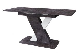 Стол раздвижной КРОКУС (ш1200/1600*г750*в760мм), ЛДСП Камень темный/Белый