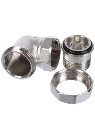 Американка 1", г-ш, никель, угловая, индивидуальная упаковка, РосТурПласт