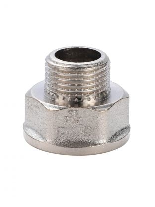 Переходник 1/2"х3/8", 15х10, г-ш, никель, внутренняя/наружная, РМС