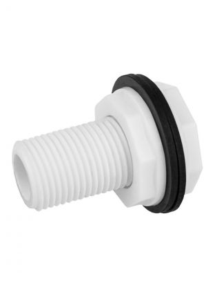 Штуцер для бака, 1/2", пластик, MasterProf