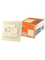 Термостат для теплых полов 250В, 16A, с датчиком, слоновая кость, 3 м, Таймыр, TDM Electric