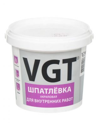 Шпатлевка VGT, акриловая, для внутренних работ, 1.7 кг