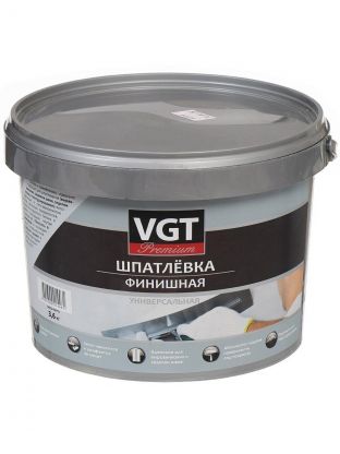 Шпатлевка VGT, Premium, акриловая, финишная, 3.6 кг