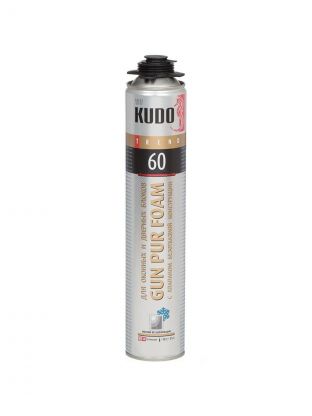 Пена монтажная KUDO, Trend 60 Window Winter, профессиональная, 60 л, 1 л, зимняя, KUPTW10W60
