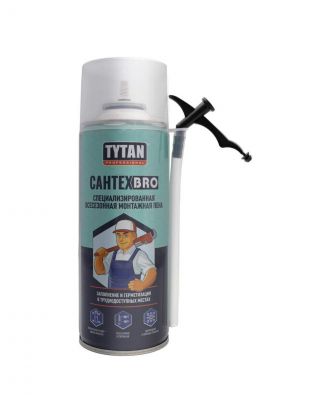 Пена монтажная Tytan, САНТЕХBRO, бытовая, 20 л, 500 мл, всесезонная, 14563