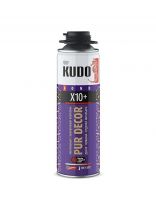 Клей-пена KUDO, Pur Decor X10+, 650 мл, всесезонный, KUPP06B10HC