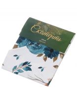 Скатерть 100% хлопок, d150 см, Синие розы