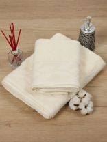 Полотенце банное 70х140 см, 100% хлопок, 500 г/м2, Перо, Silvano, слоновая кость, Узбекистан