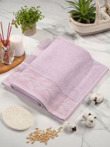 Полотенце банное 70х140 см, 100% хлопок, 500 г/м2, Перо, Silvano, лавандовое, Узбекистан