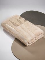 Полотенце банное 70х140 см, 100% хлопок, 480 г/м2, Трея, Silvano, бежевое, Узбекистан