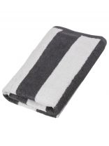 Полотенце банное 70х140 см, 100% хлопок, 450 г/м2, Полоска, Silvano, серое, Узбекистан
