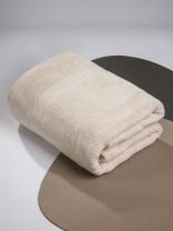 Полотенце банное 100х180 см, 100% хлопок, 400 г/м2, Spa, Silvano, бежевое, Узбекистан