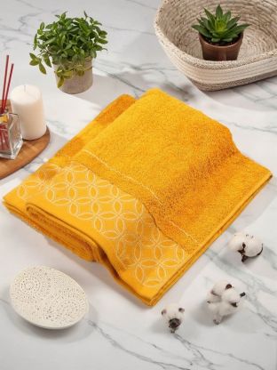 Полотенце банное 70х140 см, 100% хлопок, 550 г/м2, Фелиция, Silvano, горчица, Узбекистан